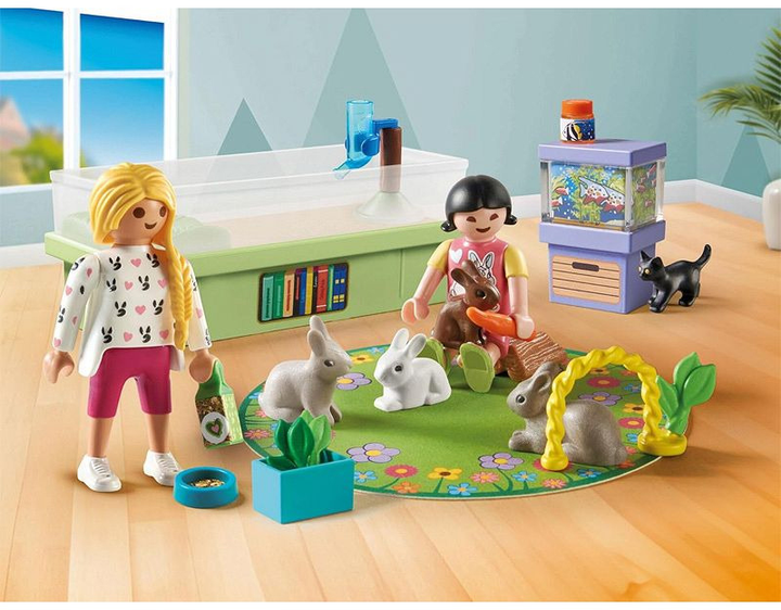 Zestaw zabawek dla dzieci Playmobil My Life Dziewczynki z królikami 71753 (4008789717535) - obraz 4