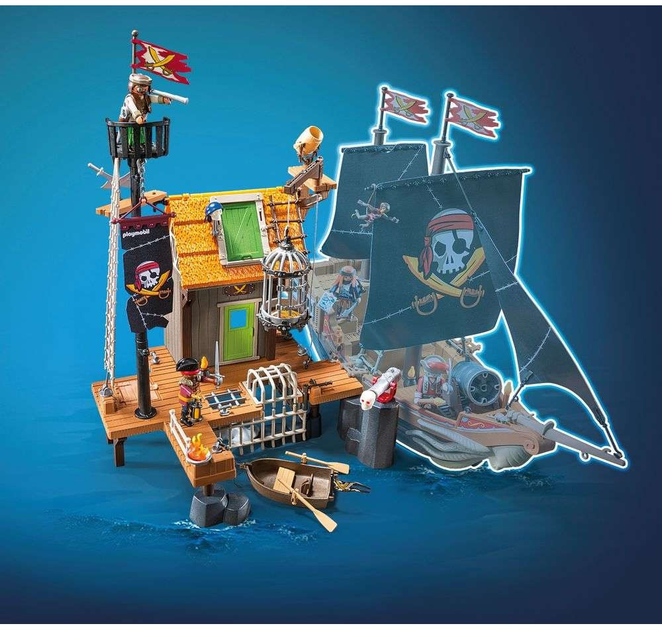 Zestaw zabawek dla dzieci Playmobil Pirates Piracki port z więzieniem 71792 (4008789717924) - obraz 5