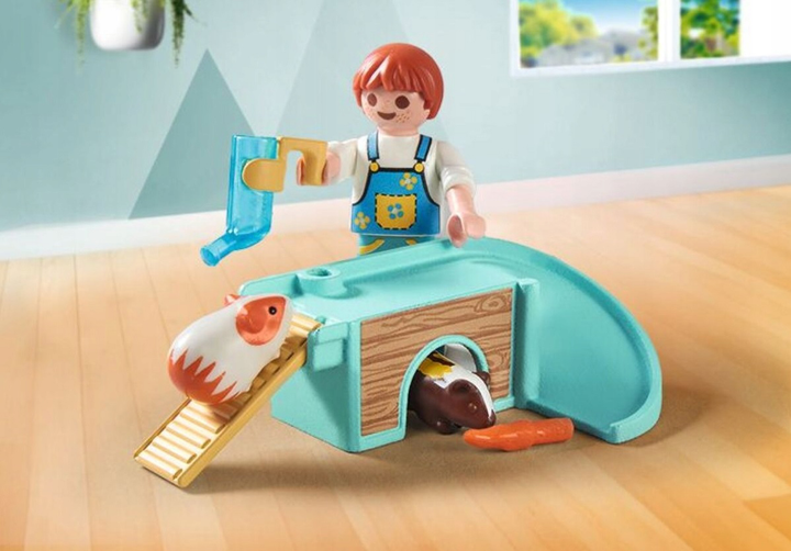 Zestaw zabawek dla dzieci Playmobil My Life Chłopiec ze świnką morską 71746 (4008789717467) - obraz 3