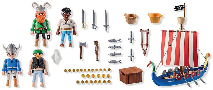 Zestaw zabawek dla dzieci Playmobil Asterix: Statek piracki 71888 (4008789718884) - obraz 3