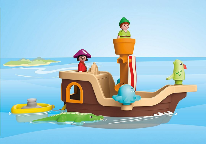 Набір дитячих іграшок Playmobil Junior Aqua & Disney: Піратський корабель Пітера Пена 71769 (4008789717696) - зображення 4