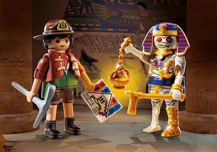 Набір фігурок Playmobil DuoPack Мисливець за скарбами та мумія 71796 (4008789717962) - зображення 4