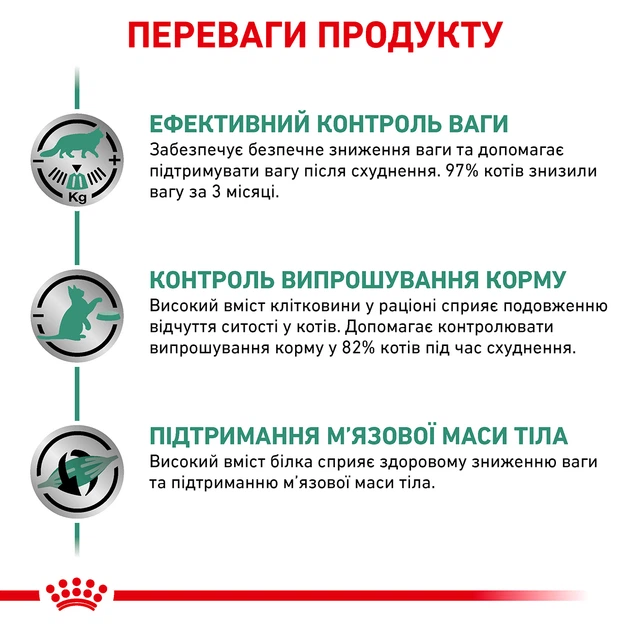 Дієтичний сухий корм Royal Canin Satiety Weight Managemen для контролю ваги дорослих котів, 1,5 кг, 39430151 - Фото 4 Дієтичний сухий корм Royal Canin Satiety Weight Managemen для контролю ваги дорослих котів, 1,5 кг, 39430151 - изображение 4