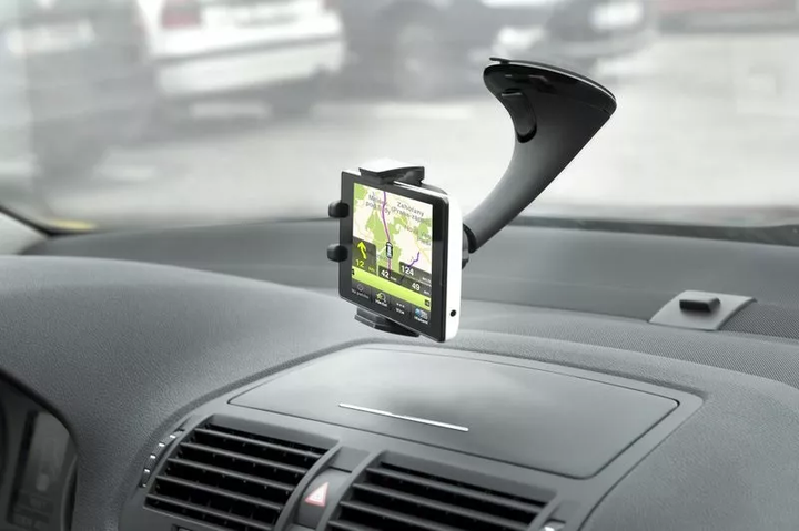 Автотримач для телефона GoGEN Car Kit 3в1 автомобільна зарядка + кабель micro-USB 1.2м Black (GSMCARKIT01) - зображення 3