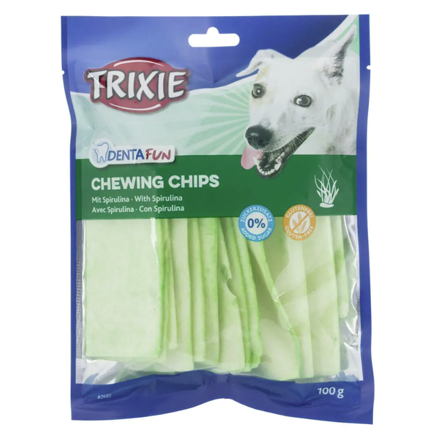 Лакомство для собак Trixie KauChips light мятные чипсы со спирулиной 100 г TX-2682 - Фото 1 Лакомство для собак Trixie KauChips light мятные чипсы со спирулиной 100 г TX-2682 - изображение 1