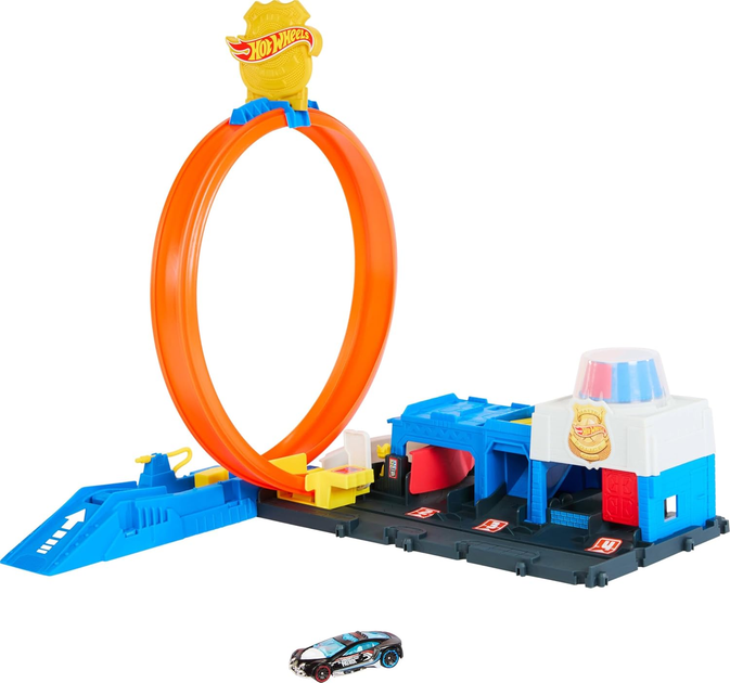Tor samochodowy Mattel Hot Wheels City Super Police Station JBM71 (0194735264155) - obraz 3