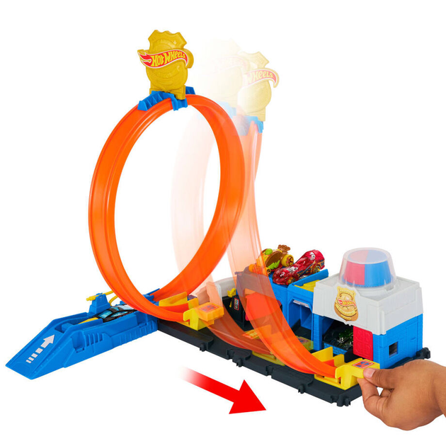 Tor samochodowy Mattel Hot Wheels City Super Police Station JBM71 (0194735264155) - obraz 6