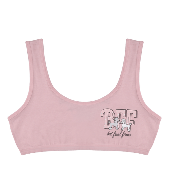 Подростковый топ с принтом Best Friend Forever на широких бретельках - Donella - 6071PB11 - 152-158 см - Персиковый - Фото 1 Подростковый топ с принтом Best Friend Forever на широких бретельках - Donella - 6071PB11 - 152-158 см - Персиковый - изображение 1