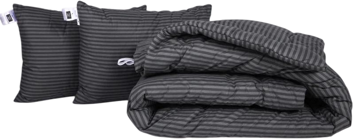Набір MirSon №1086 Сolor Fun Line Ковдра демісезонна King Size 220х240 см 17-0611 Stripe Black Bamboo + Дві подушки 50x70 см від Rozetka на платформі USKIDKA Акція на Набір MirSon №1086 Сolor Fun Line Ковдра демісезонна King Size 220х240 см 17-0611 Stripe Black Bamboo + Дві подушки 50x70 см від Rozetka