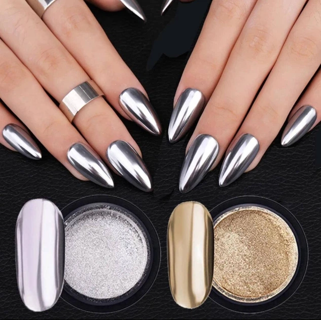 Зеркальная втирка для дизайна ногтей (серебряная) Mirror powder №2 Designer Professional - Фото 6 Зеркальная втирка для дизайна ногтей (серебряная) Mirror powder №2 Designer Professional - изображение 6