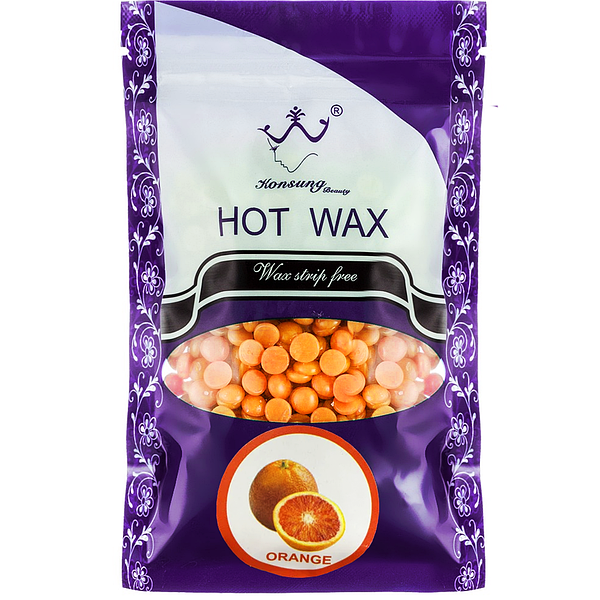 Воск для депиляции в гранулах Konsung Beauty Hot Wax Orange (апельсин) 1000 г - изображение 2