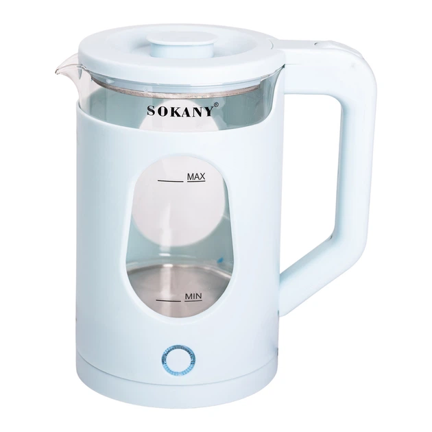 Электрочайник Sokany SK-SH-1071 на 2.3 л 2000 Вт голубой - изображение 2