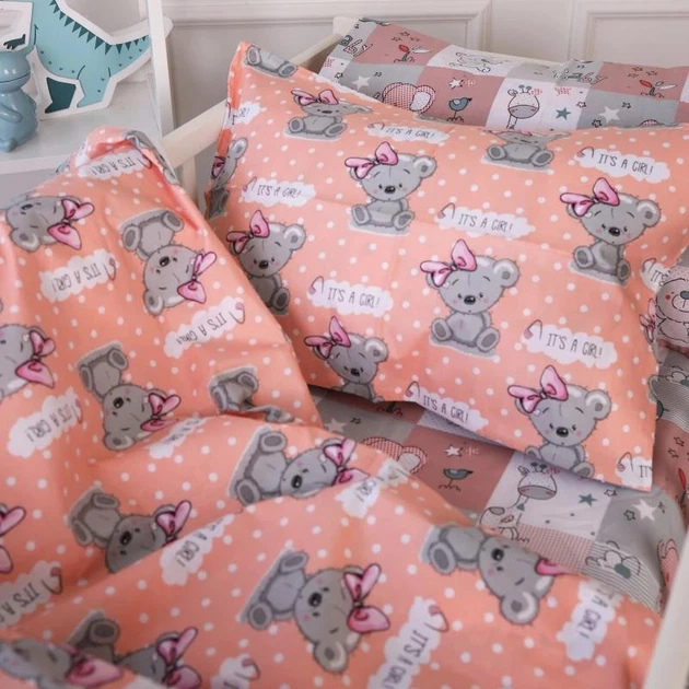 Простынь MirSon Бязь 20-0028 Little girl Teddy 200x220 см (2200010283655) - Фото 4 Простынь MirSon Бязь 20-0028 Little girl Teddy 200x220 см (2200010283655) - изображение 4
