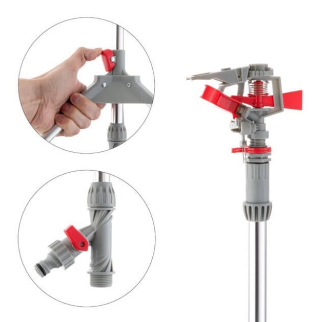 Дощувач Intertool пульсуючий на тринозі (GE-0068) - Фото 3 Дощувач Intertool пульсуючий на тринозі (GE-0068) - зображення 3