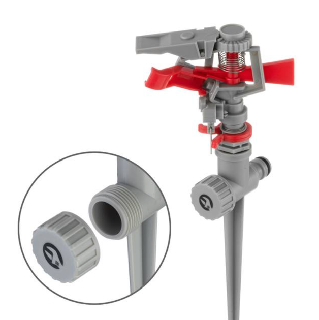 Дождеватель Intertool пульсирующий на костыле до 12 м GE-0051 (GE-0051) - изображение 2
