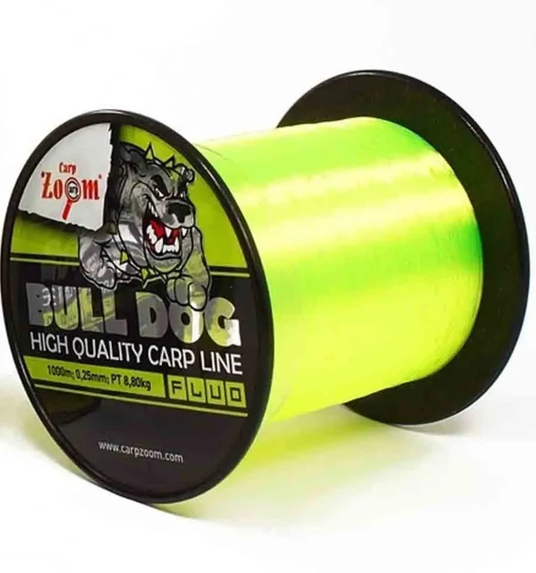 Волосінь Carp Zoom Bull-Dog Fluo Carp Line 1000 м 0,31 мм 12,65 кг салатова - зображення 2