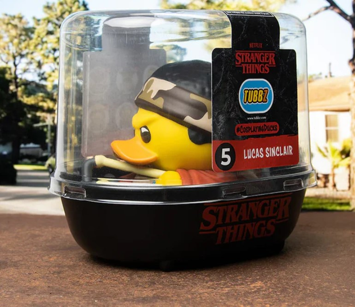 Kolekcjonerska figurka kaczuszka Numskull Tubbz Cosplaying Ducks Stranger Things: Lucas Sinclair 5 (5056280444145) - obraz 6