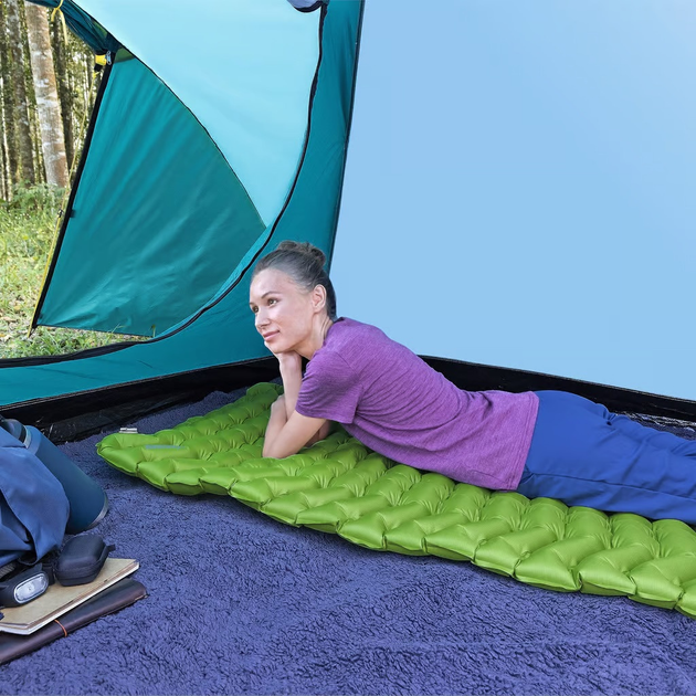 Dmuchany materac Bestway kempingowy WanderLite Large 198 x 71 cm 35931 Green (6941607355077) - obraz 5