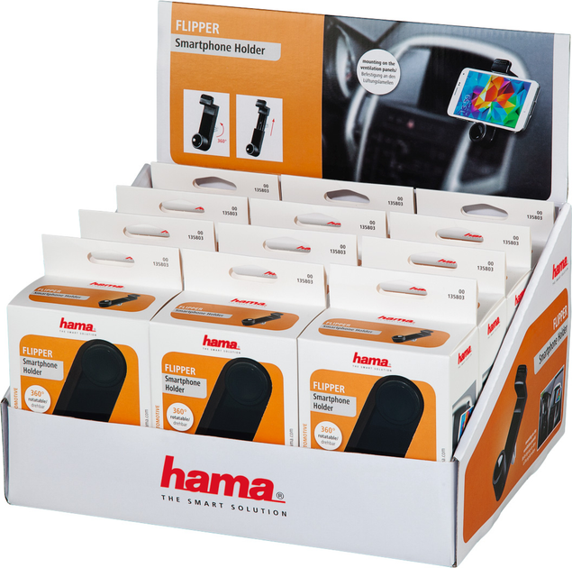 Автотримач Hama Flipper Smartphone Holder 12 шт. (4047443269980) - зображення 4