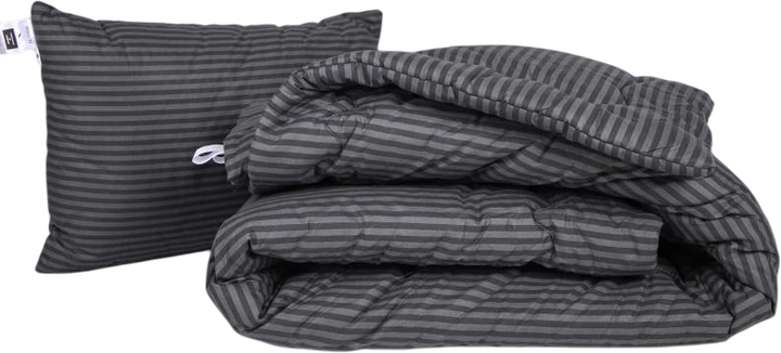 Набір MirSon №1100 Сolor Fun Line Ковдра літня Односпальна 140х205 см 17-0611 Stripe Black Silk + Подушка 50x70 см від Rozetka на платформі USKIDKA Акція на Набір MirSon №1100 Сolor Fun Line Ковдра літня Односпальна 140х205 см 17-0611 Stripe Black Silk + Подушка 50x70 см від Rozetka
