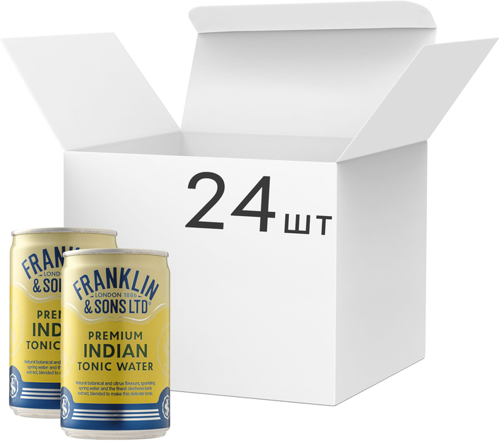 Упаковка напою газованого Franklin & Sons Тонік Indian 0.15 л x 24 шт (5032678005471) - зображення 1