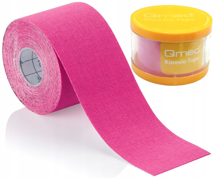 Кінезіо тейп Kinesio Tape, рожевий Qmed Рожевий 000311008 - зображення 1