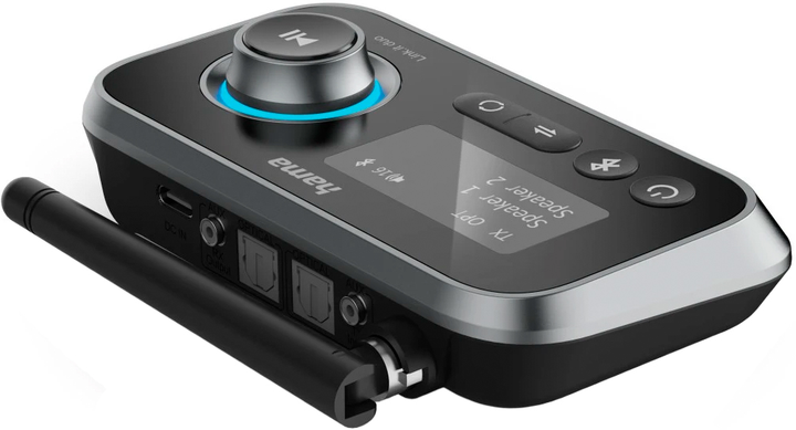 Adapter Bluetooth Hama Link.it duo 3.5 mm Jack Bluetooth 5.2 Black (4047443515278) - obraz 6
