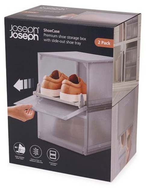 Набор коробок для обуви Joseph Joseph ShoeCasePremium серый 2 шт (5028420555004) - изображение 3
