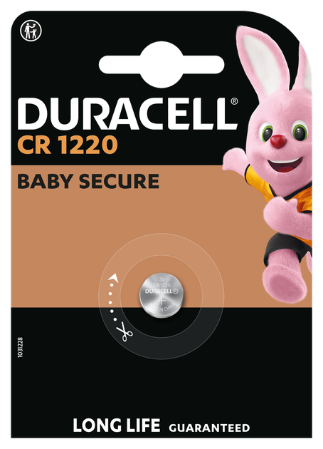 Спеціальна літієва батарейка типу «таблетка» Duracell 1220 3V (CR1220), 1 шт. в упаковці (7091707) - зображення 3