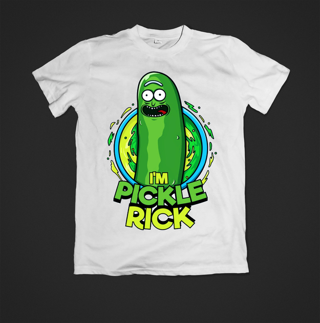 Футболка YOUstyle pickle rick 0685 L White - Фото 1 Футболка YOUstyle pickle rick 0685 L White - изображение 1