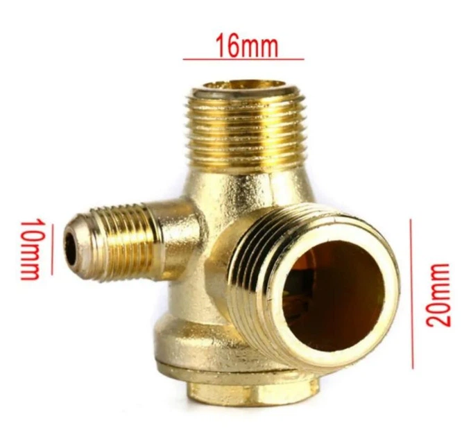 Зворотний клапан компресора 1/2x3/8x1/8 Forte FL-24 Форте ФЛ-24 із силуміну для повітряного компресора 20 х 16 х10 мм - Фото 2 Зворотний клапан компресора 1/2x3/8x1/8 Forte FL-24 Форте ФЛ-24 із силуміну для повітряного компресора 20 х 16 х10 мм - зображення 2