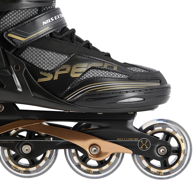 Łyżworolki Nils Extreme NA2150 Czarno-Złoty roz. 43 (5907695593372) - obraz 5