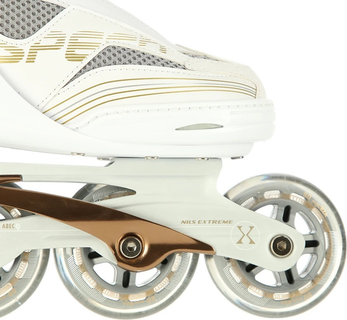 Ролики Nils Extreme NA2150 Біло-Золоті роз. 40 (5907695596823) - зображення 5