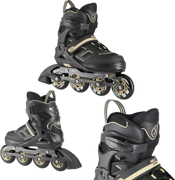 Łyżworolki Nils Extreme NA14174 Czarno-Beżowe roz. L (39-42) (5907695535204) - obraz 4