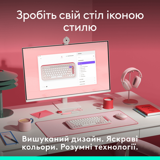 Клавіатура Logitech POP Icon Keys ROSE US INT'L (L920-013073) (7031709) - зображення 2