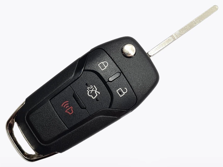 Корпус выкидного ключа Ford Fusion 13-16 3+1 кнопки HU-101 с кнопкой багажника и логотипом - изображение 3