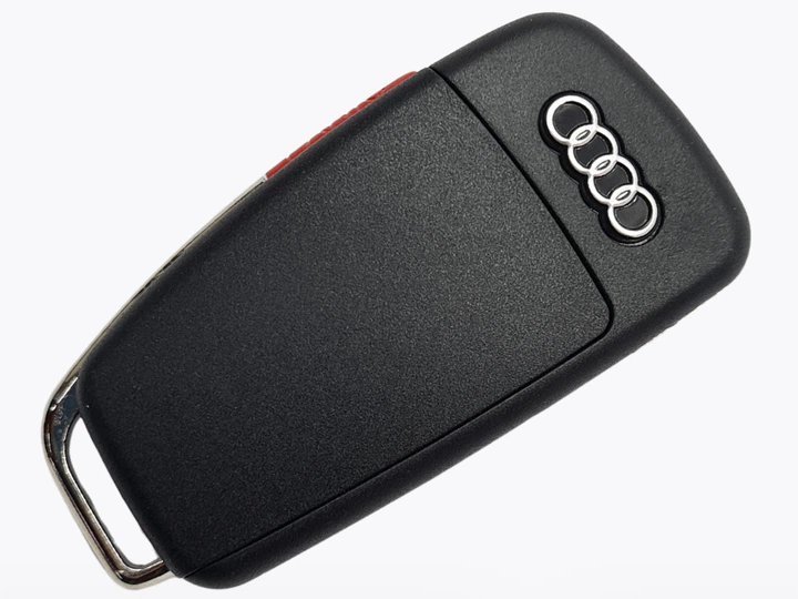 Корпус выкидного ключа Audi 3+1 кнопки HU-66 банан с логотипом - изображение 4