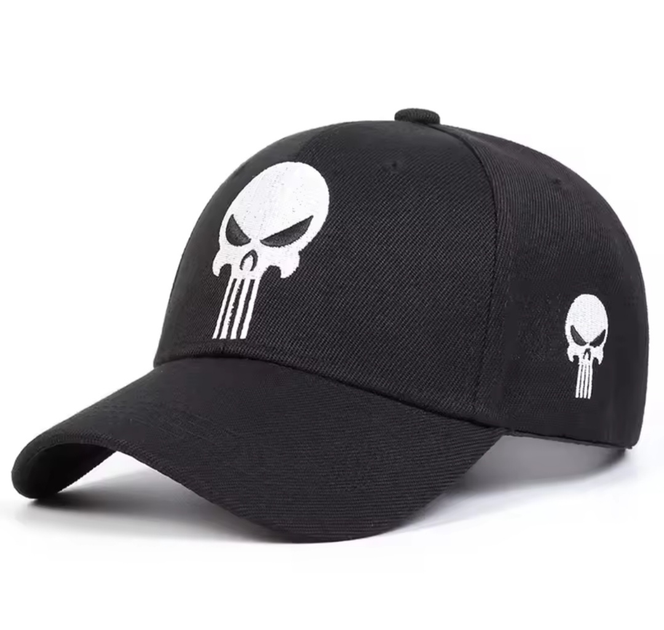 Кепка бейсболка Punisher доросла чоловіча жіноча вишивка череп чорна (111825) - зображення 1
