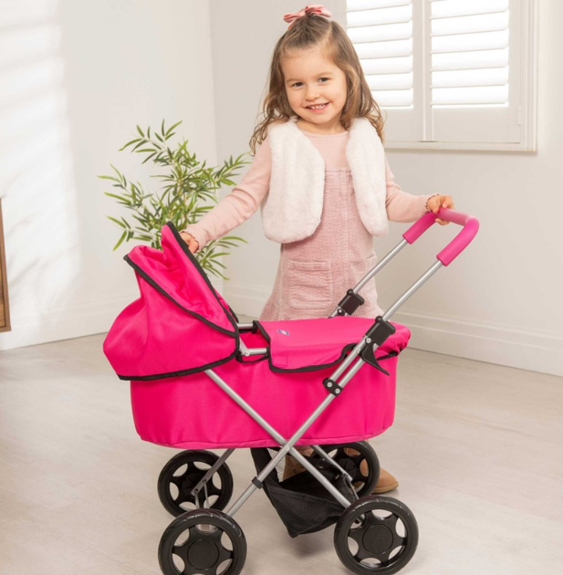 Wózek głęboki dla lalki Chicco Amore Dolls Pram Różowy (5050842405919) - obraz 8