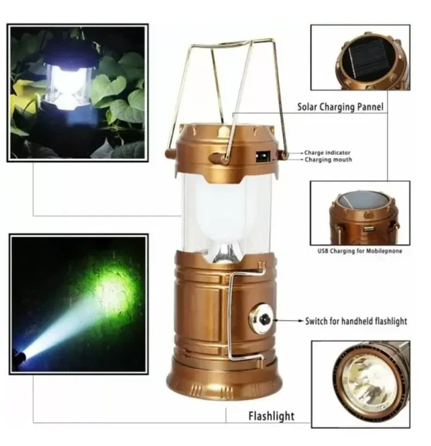 Фонарь аккумуляторный Желтый 6+1 LED 5800T (SN9QI5787) - изображение 4