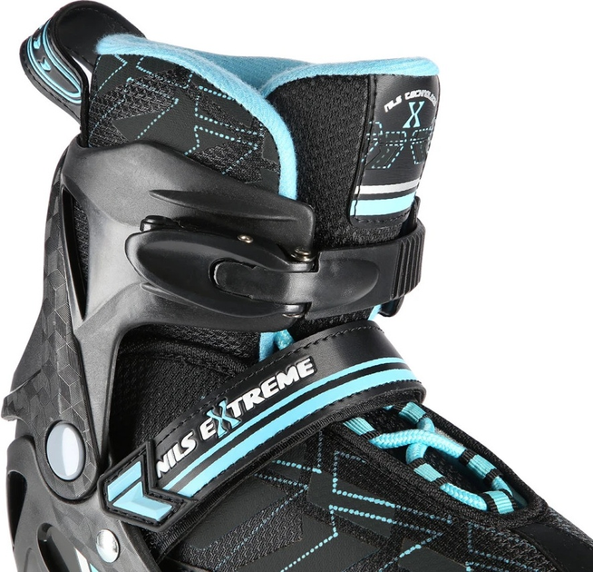 Łyżworolki Nils Extreme NA11002 Czarno-Niebieskie roz. M (35-38) (5907695543308) - obraz 7