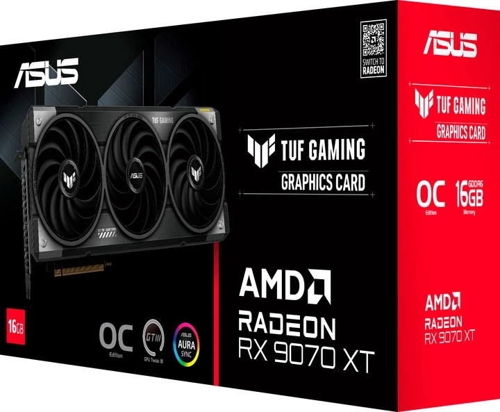 ［値下げ] Radeon RX 9070 XT TUF Gaming OC Видеокарта ASUS PCI-Ex Radeon RX 9070 XT TUF Gaming OC Edition