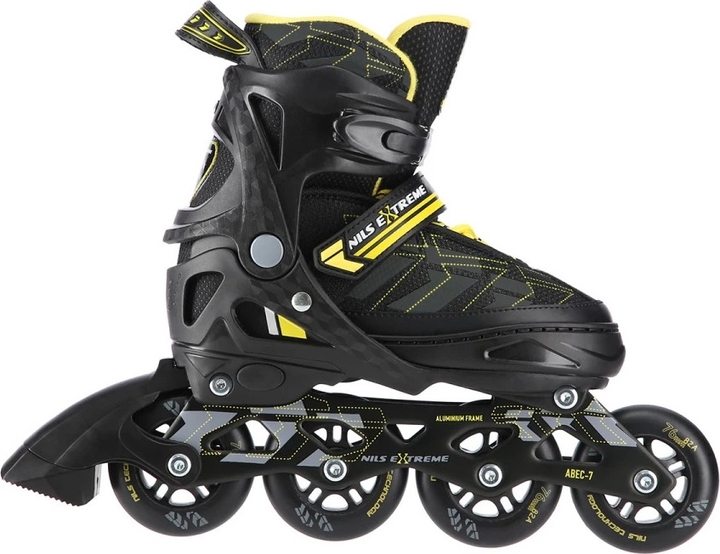 Łyżworolki Nils Extreme NA11002 Czarno-Żółte roz. S (31-34) (5907695543322) - obraz 4
