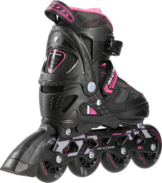 Ролики Nils Extreme NA11002 Чорно-Розові роз. L (39-42) (5907695543377) - зображення 3