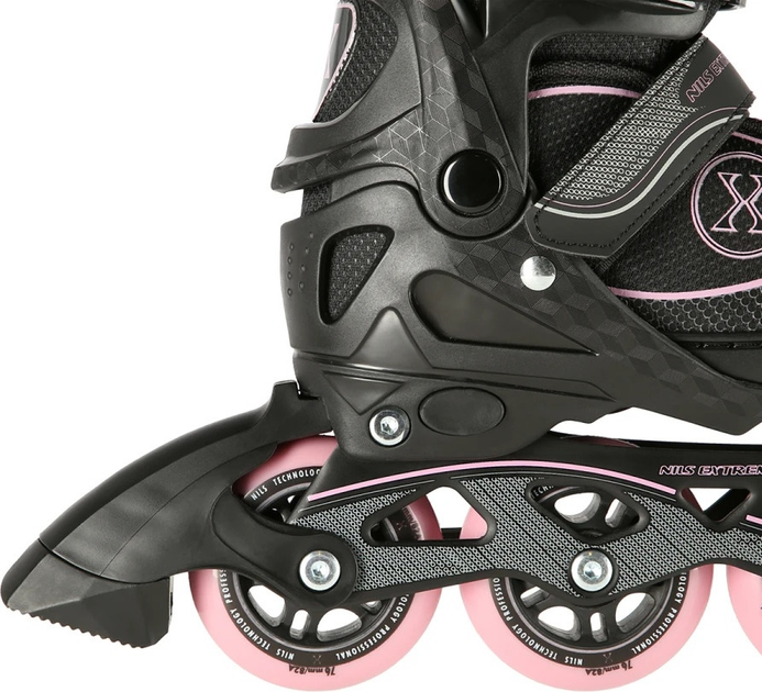 Łyżworolki Nils Extreme NA11008 Czarno-Różowe roz. M (35-38) (5907695599626) - obraz 5