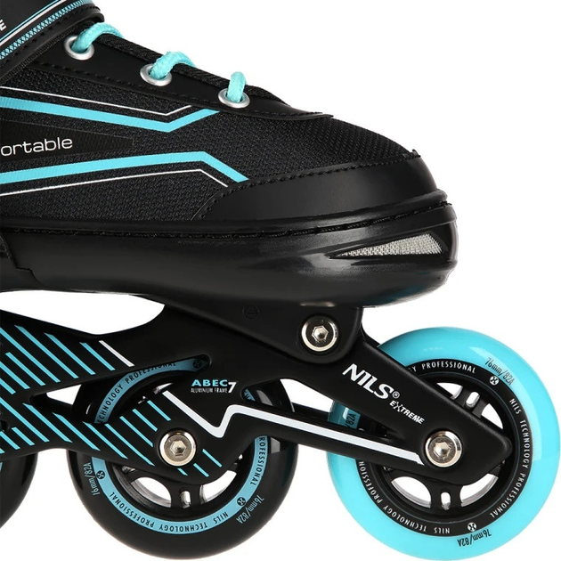 Łyżworolki Nils Extreme NA1169A Turkusowe roz. M (35-38) (5907695538120) - obraz 6