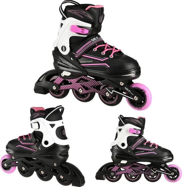Łyżworolki Nils Extreme NA1169A Różowe roz. L (39-42) (5907695539523) - obraz 4