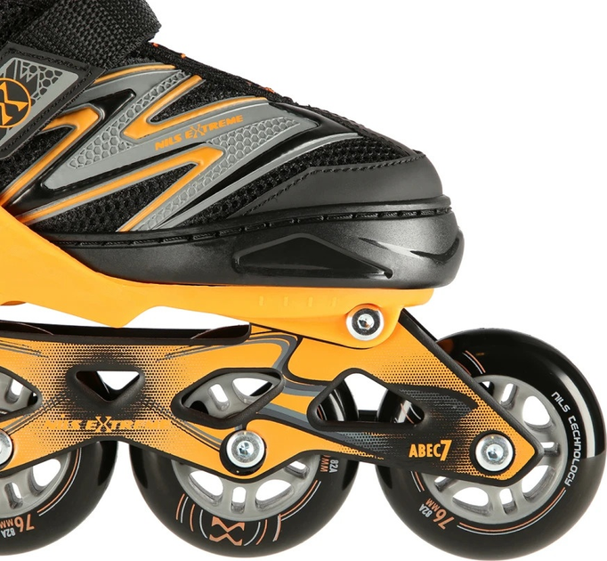 Łyżworolki Nils Extreme NA11010 Czarno-Pomarańczowe roz. L (39-42) (5907695599541) - obraz 6
