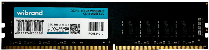 Оперативна памʼять Wibrand DDR4-2666 16384MB PC4-21300 (WI2666DDR4D/16GB) - зображення 1