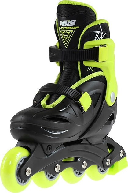 Łyżworolki Nils Extreme NJ/NA0321 Czarno-Limonkowe roz. S (26-30) (5907695515527) - obraz 4